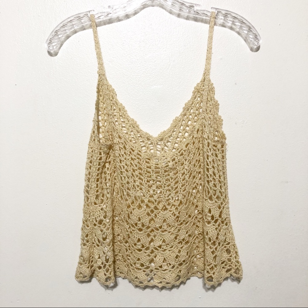 Millau Crochet Crop Top Sleeveless Tank Medium - Picture 3 of 4